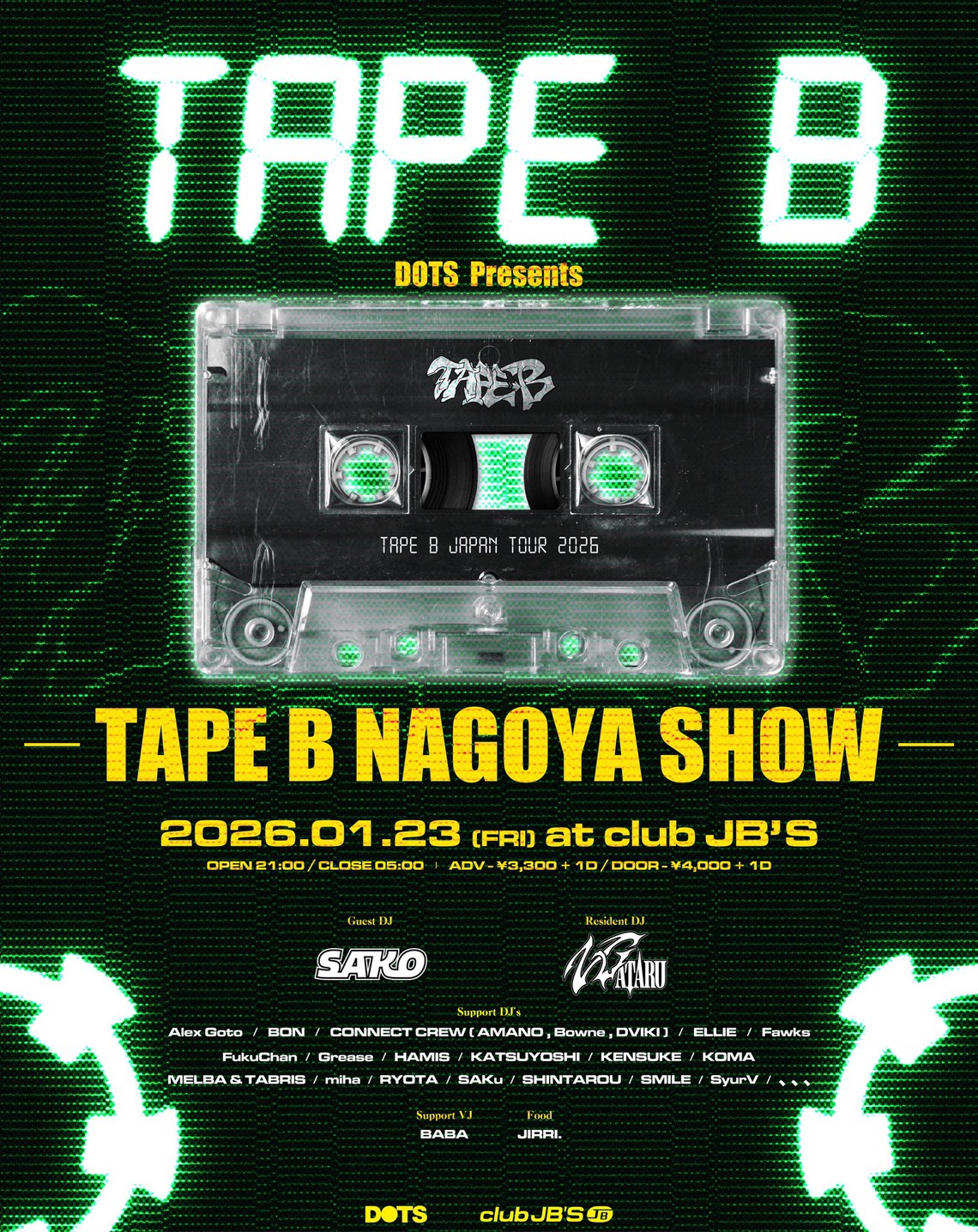 DOTS presnts Tape B -Japan Tour 2026-